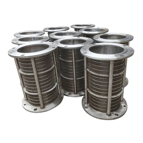 Wedge Wire Mesh Tube | Johnson V-Wire Screen Tube with Flange, Continuous Slot Filter Tube for Self-Cleaning Filter & Screw Press Separation