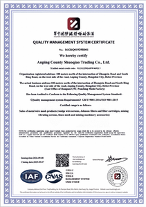 QUALITY MANAGEMENT SYSTEM CERTIFICATE